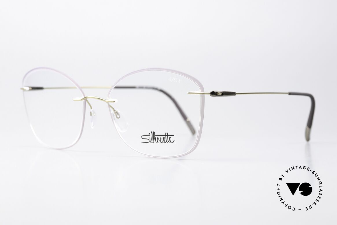 Silhouette 5500 Titan Specs Feminine Shape, fine rimless eyeglasses with feminine demo lenses, Made for Women