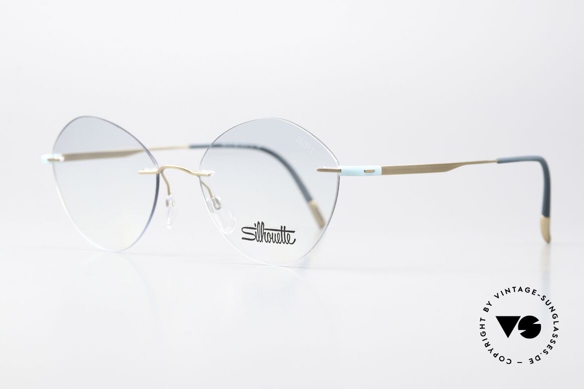 Silhouette 5516 Matt Gold Turquoise Titan, ultra light titanium frame for ideal wearing comfort, Made for Women