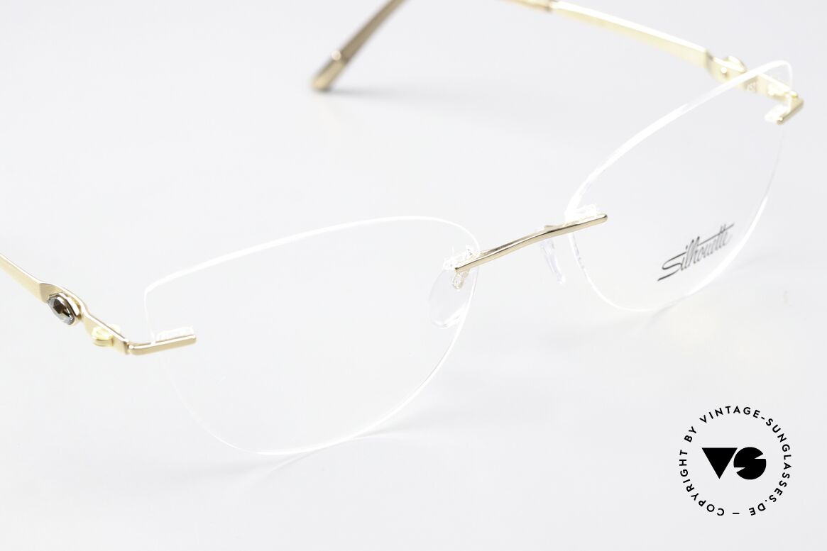 Silhouette 5513 Frame With Swarovski Stone, unworn from 2018 (600€ retail); minimalistic yet elegant, Made for Women