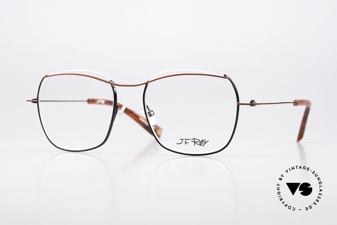 JF Rey JF2921 Ladies Frame In Black Red, J.F. Rey glasses, model JF2921, col. 3000, size 52-18, Made for Women