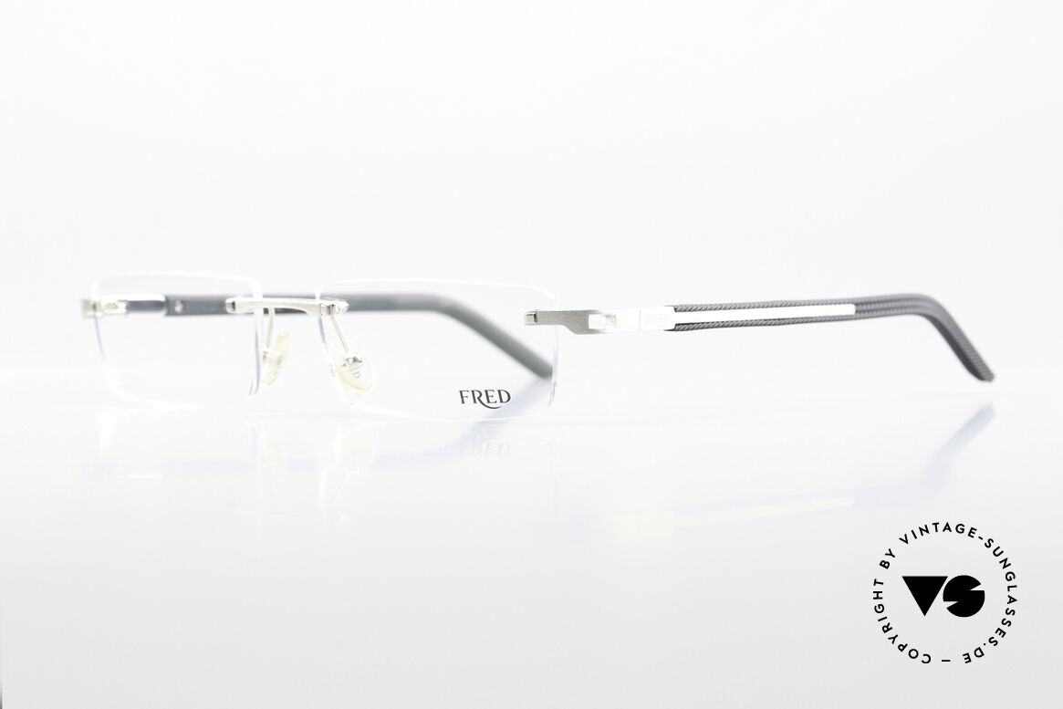 Fred Move 8274 Square Rimless Eyeglasses, rimless; square eyeglasses: distinctive men's glasses, Made for Men