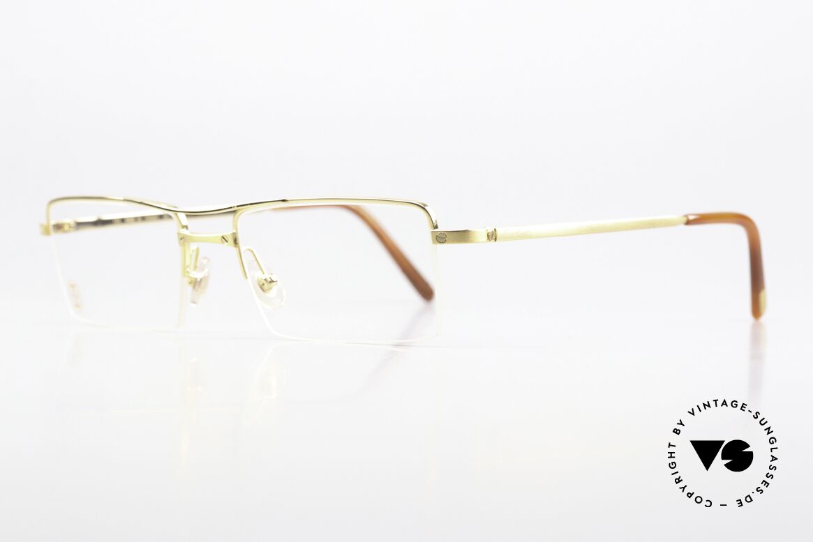 Cartier Semi T-Double Square Titanium Glasses, precious original in a timeless design; top quality, Made for Men