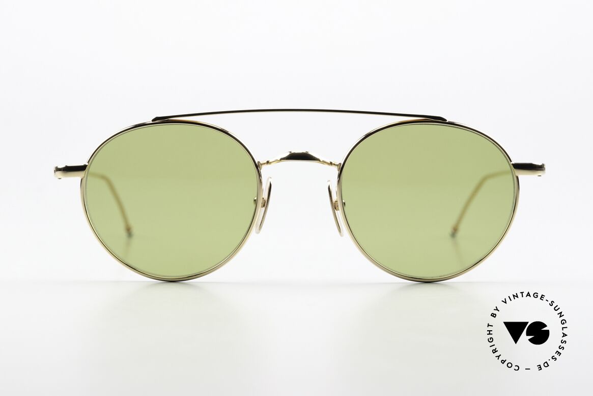 Thom Browne TB-101 Classy Designer Glasses, gold-plated titanium frame in size 49-22, 150mm, Made for Men