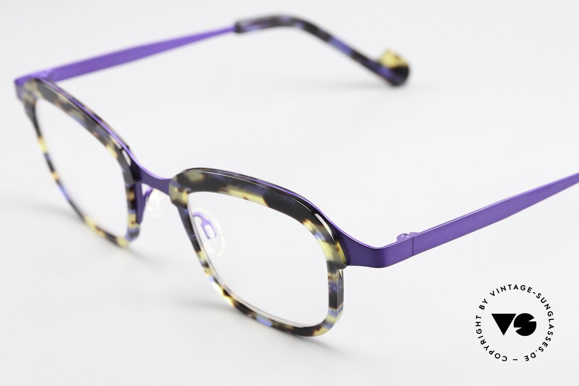 Theo Belgium Vic Ladies Frame Purple Havana, unworn; like all our vintage Theo eyewear specs, Made for Women