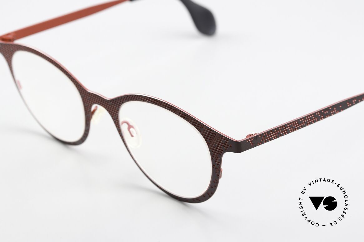 Theo Belgium Mille 61 Frame Like A Honeycomb, the dotted pattern makes the eyeglasses lively, Made for Women