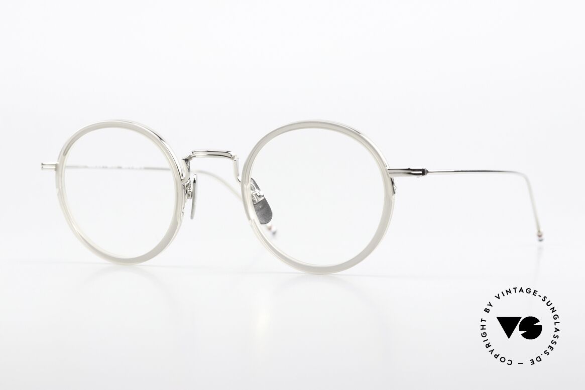 Thom Browne TBX906 Classy Round Frame Men, Thom Browne glasses, TBX906-46-03, GRY SLV, Made for Men