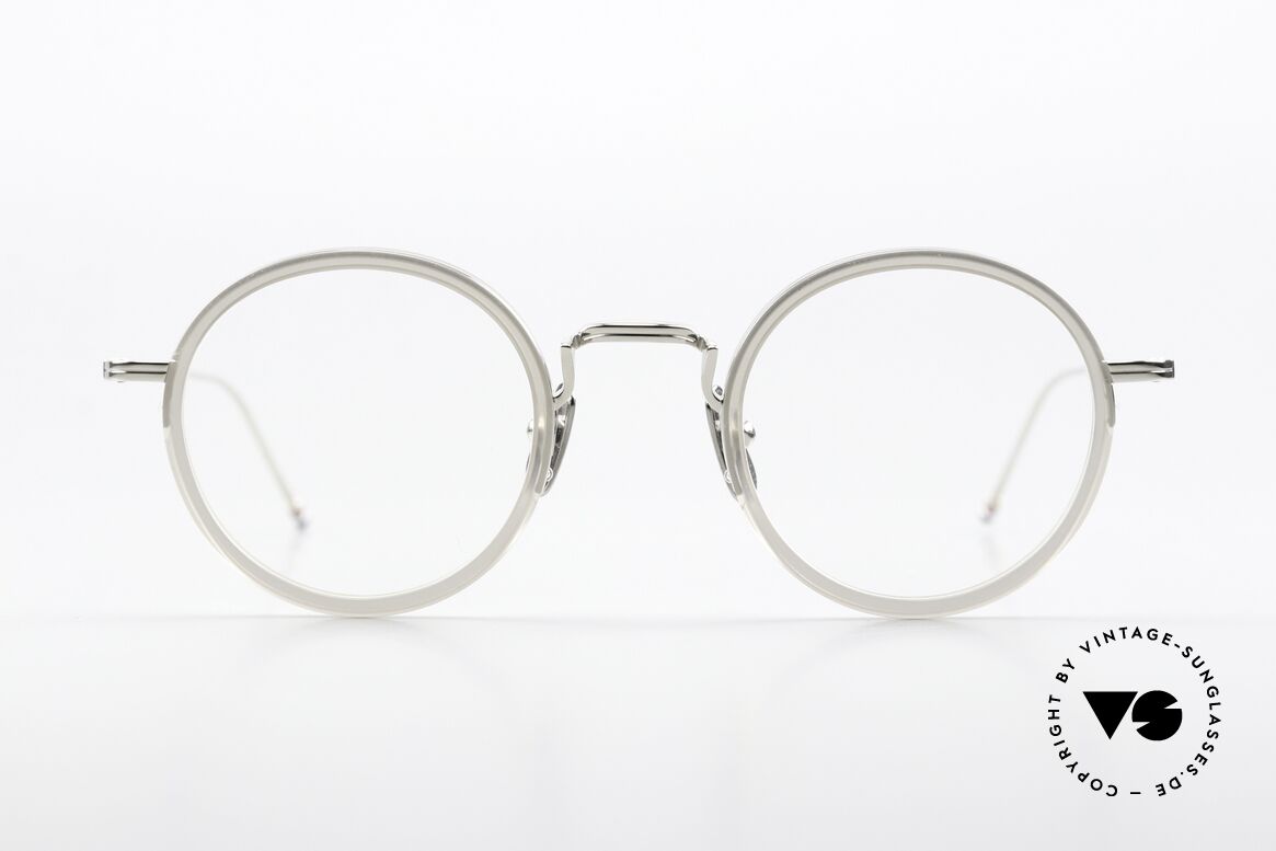 Thom Browne TBX906 Classy Round Frame Men, Thom Browne glasses, TBX906-46-03, GRY SLV, Made for Men