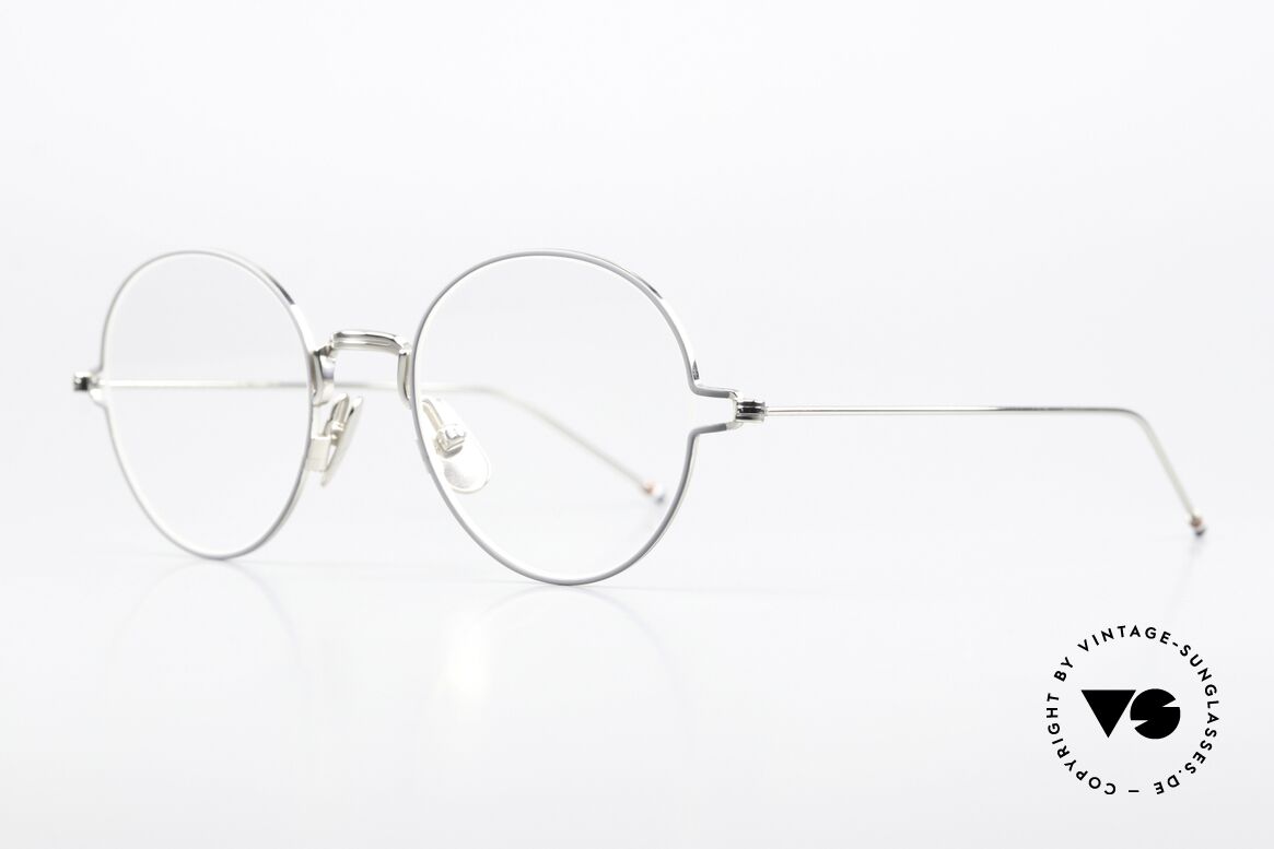 Thom Browne TBX915 Classy Panto Men's Specs, SLV-GRY = silver-plated & light gray frame front, Made for Men