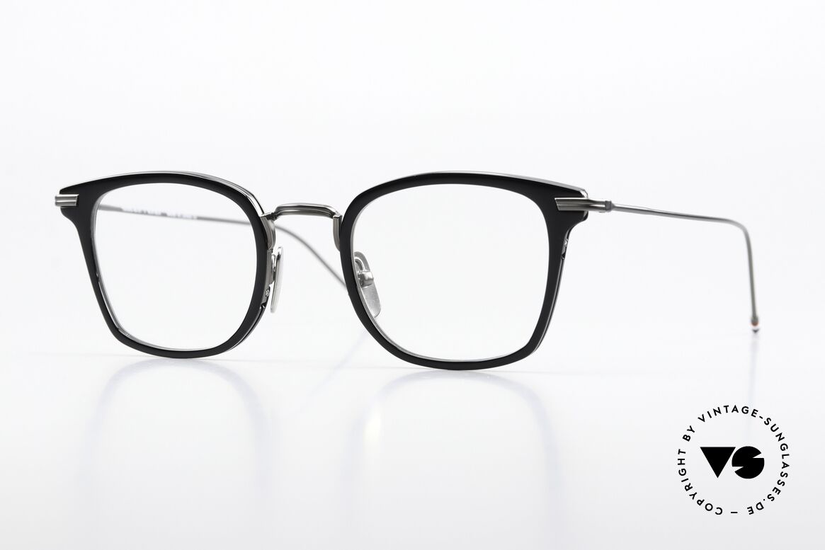 Thom Browne TBX905 Classy Square Eyeglasses, Thom Browne glasses, TBX905-49-01, BLK BLK, Made for Men