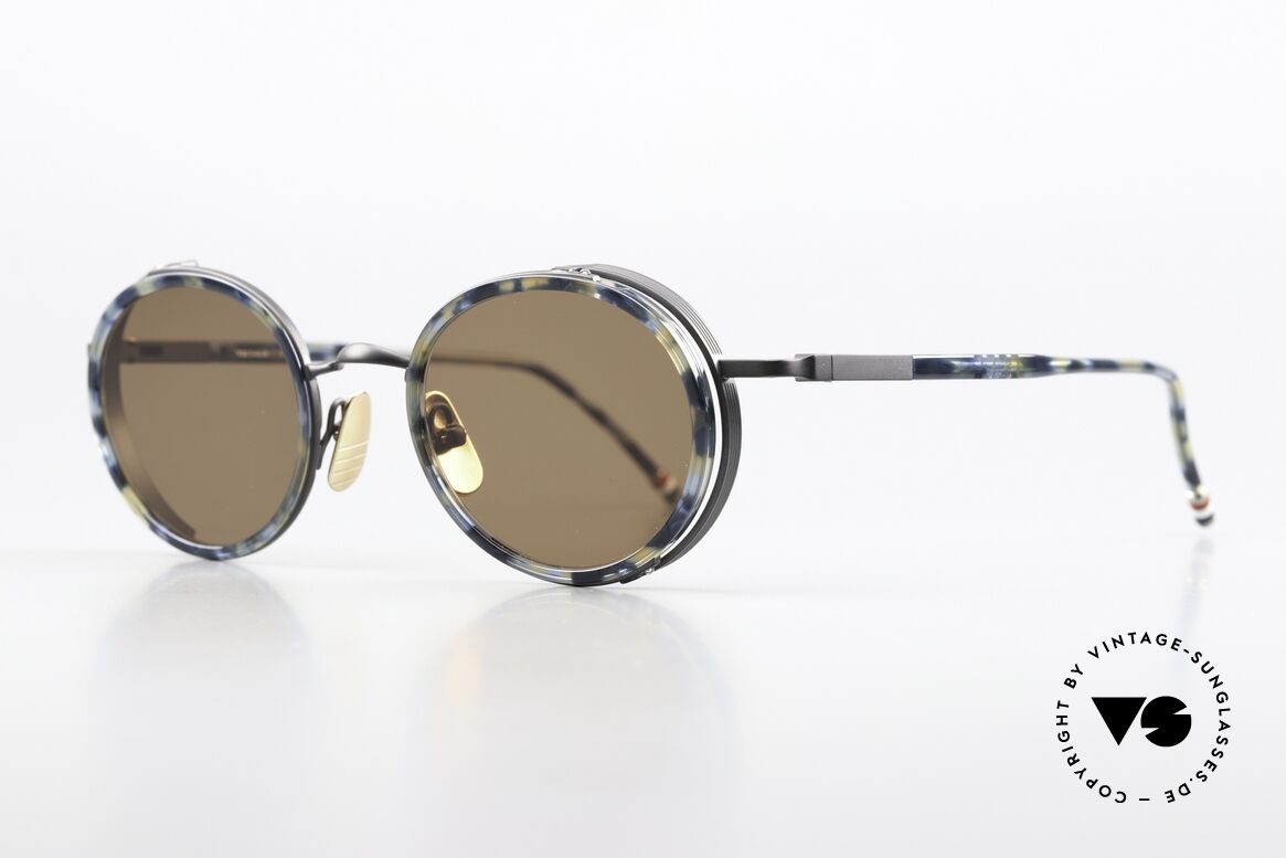 Thom Browne TBS813 Classy Round Sunglasses, really stylish & top-notch quality, made in Japan, Made for Men