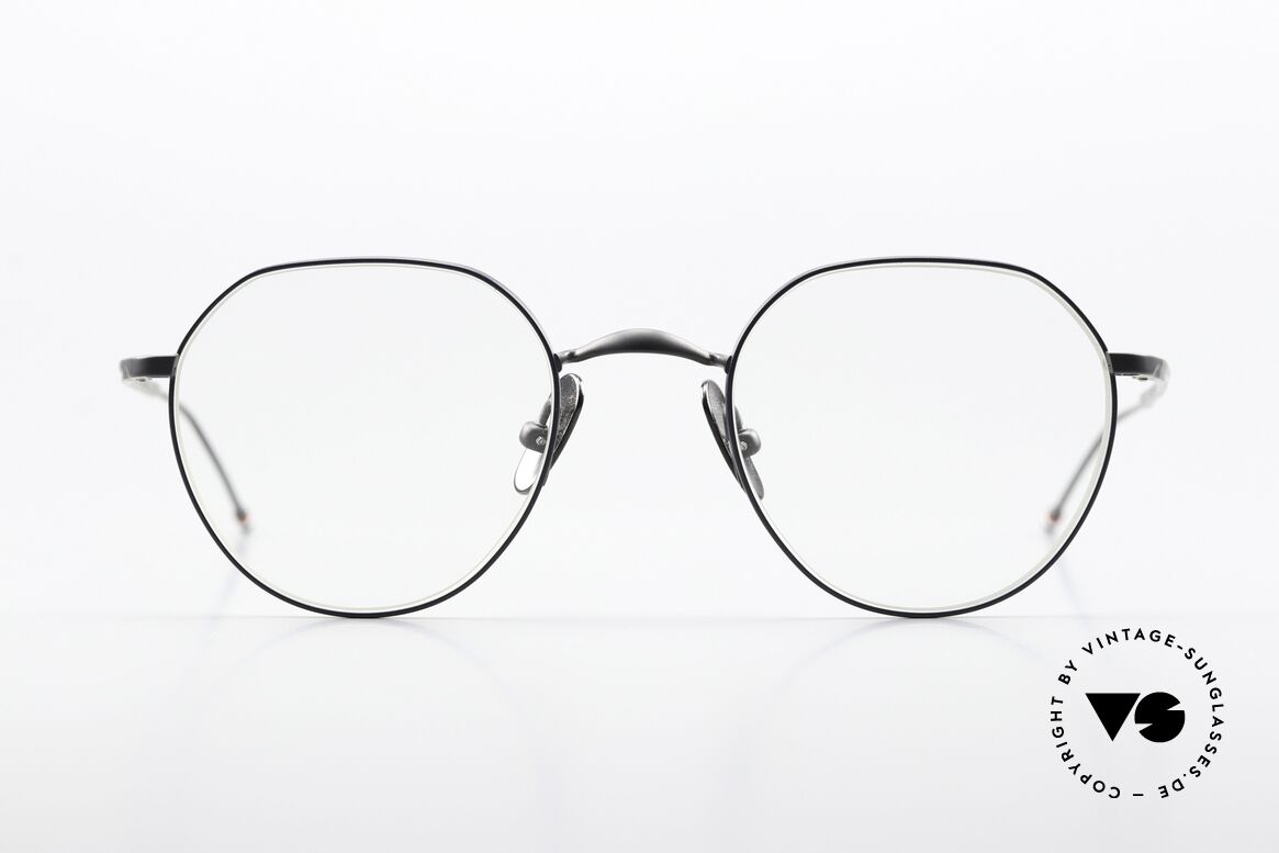 Thom Browne TBX914 Stylish Titanium Glasses, titanium frame, col. BLK-NVY in size 48-21, 140, Made for Men