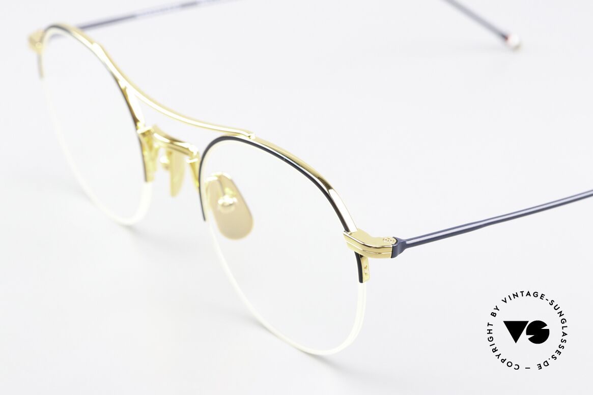 Thom Browne TB903 Semi Rimless Titan Frame, original DEMO lenses can be replaced as desired, Made for Men