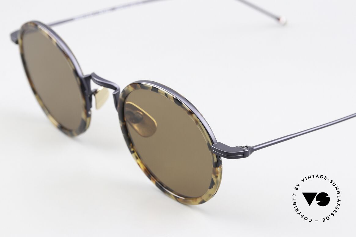 Thom Browne TBS906 Finest Men's Sunglasses, anti-reflective sun lenses with a solid brown tint, Made for Men