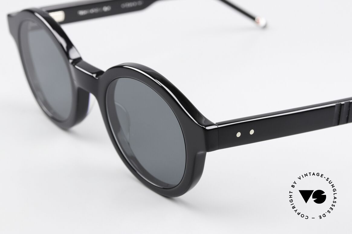 Thom Browne TBS411 Round Acetate Shades, non-reflecting sun lenses for 100% UV protection, Made for Men