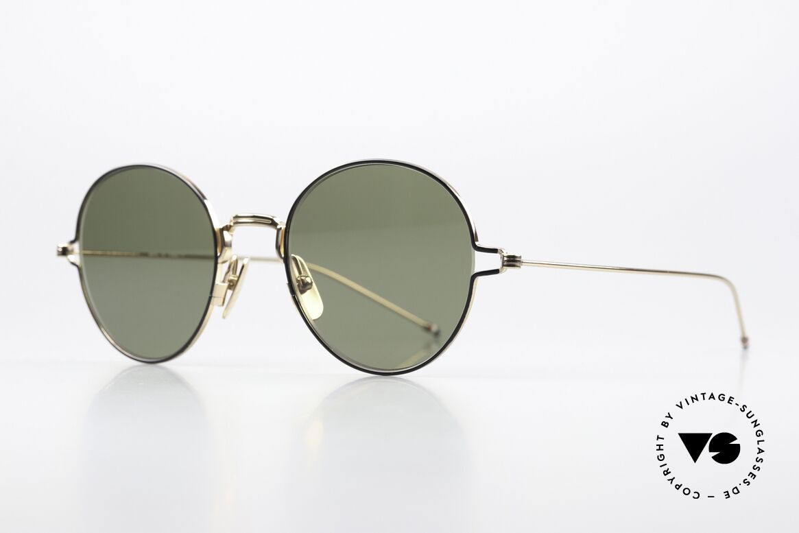 Thom Browne TBS915 Classy Panto Sunglasses, non-reflective sun lenses for 100% UV protection, Made for Men