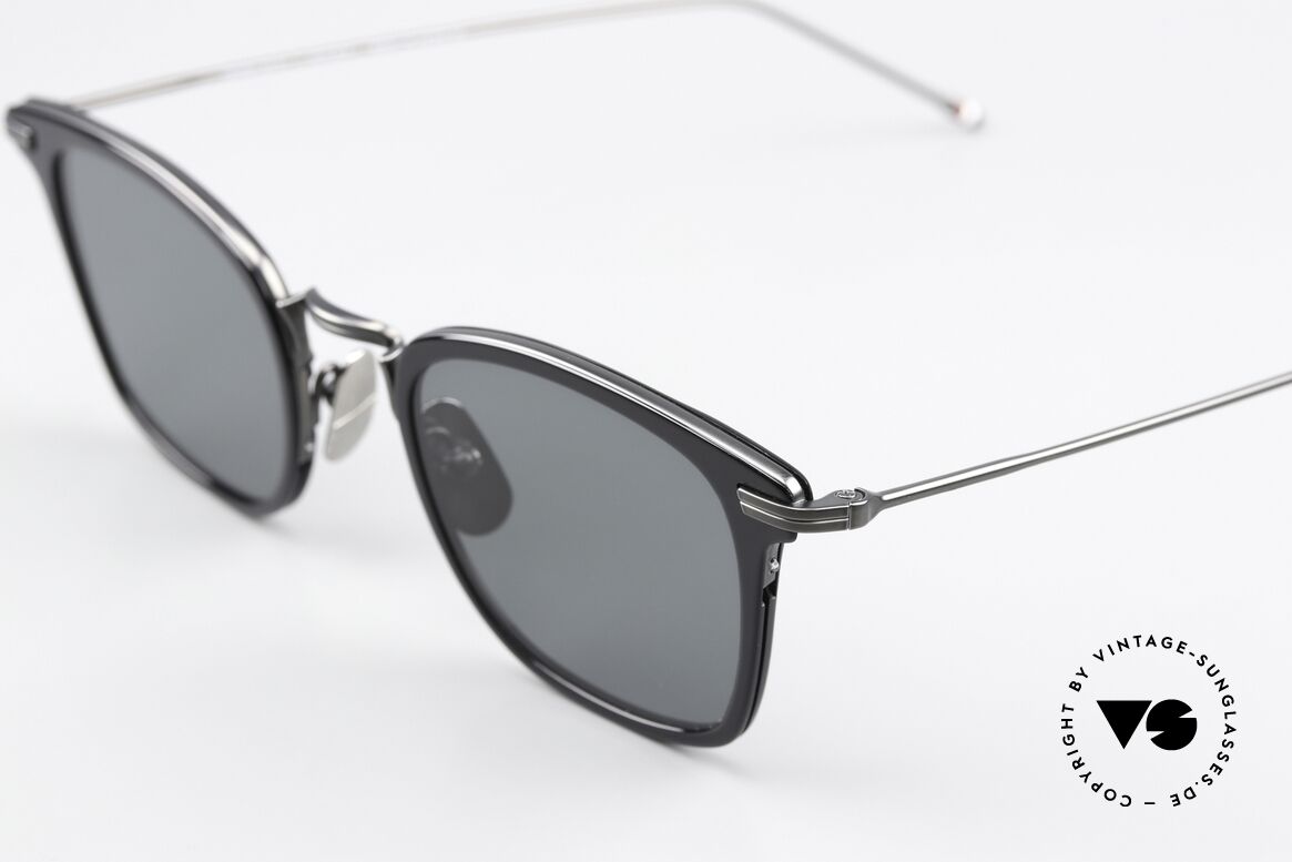 Thom Browne TBS905 Classy Square Sunglasses, non-reflecting gray lenses; 100% UV protection, Made for Men