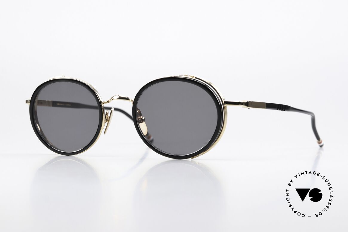 Thom Browne TBS813 Classy Black Sunglasses, Thom Browne sunglasses, TBS813-01, BLK GLD, Made for Men