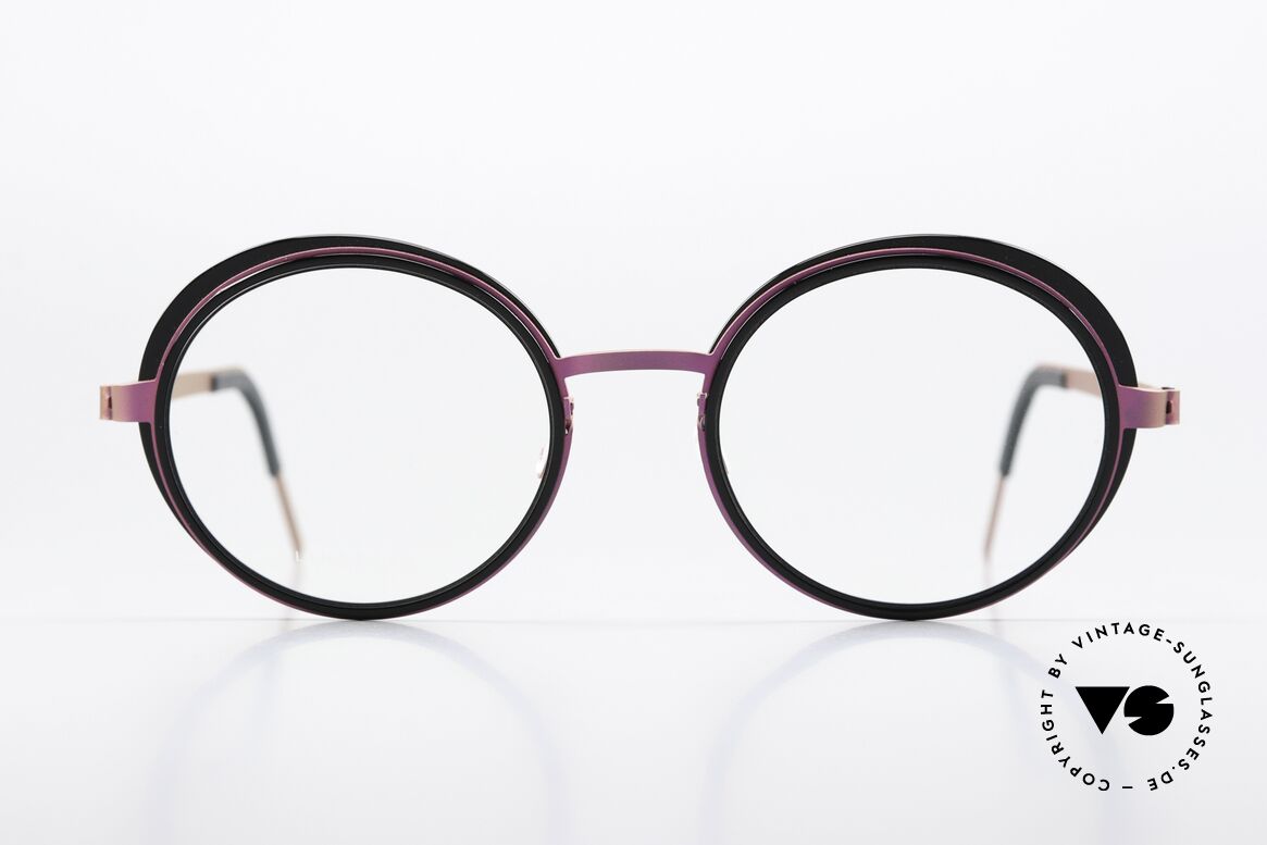 Lindberg 9732 Strip Titanium Purple Metallic Black, model 9732, T407, size 49-20, 135 temple & color 70, Made for Women