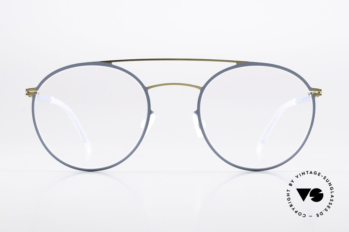 Mykita Dagur Ladies Frame Gold Blue Grey, round frame, LITE collection (made from 2015-2018), Made for Women