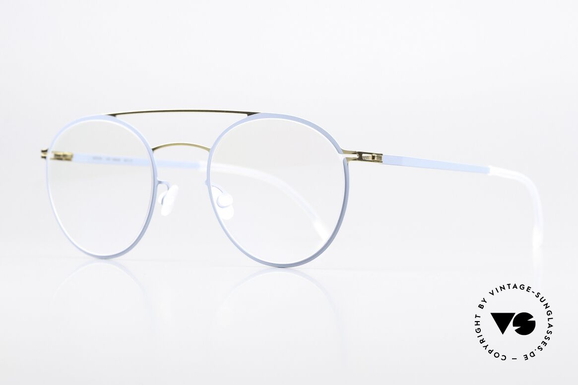 Mykita Dagur Ladies Frame Gold Blue Grey, color is "Gold/Blue Grey" = a beautiful women's model, Made for Women