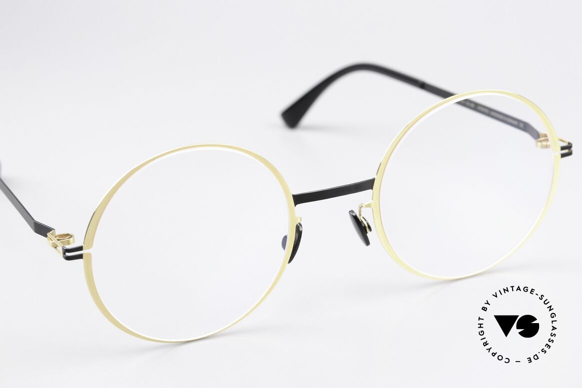 Mykita Vilde Ladies Round Specs Gold Black, unworn model with full original packaging by MYKITA, Made for Women