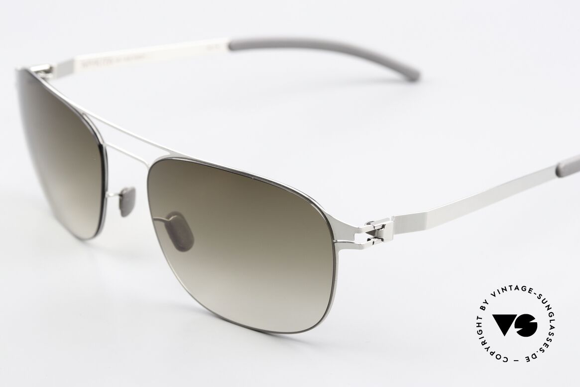 Mykita Paco Men's Sunglasses Shiny Silver, well-known top quality (handmade in Germany, Berlin), Made for Men