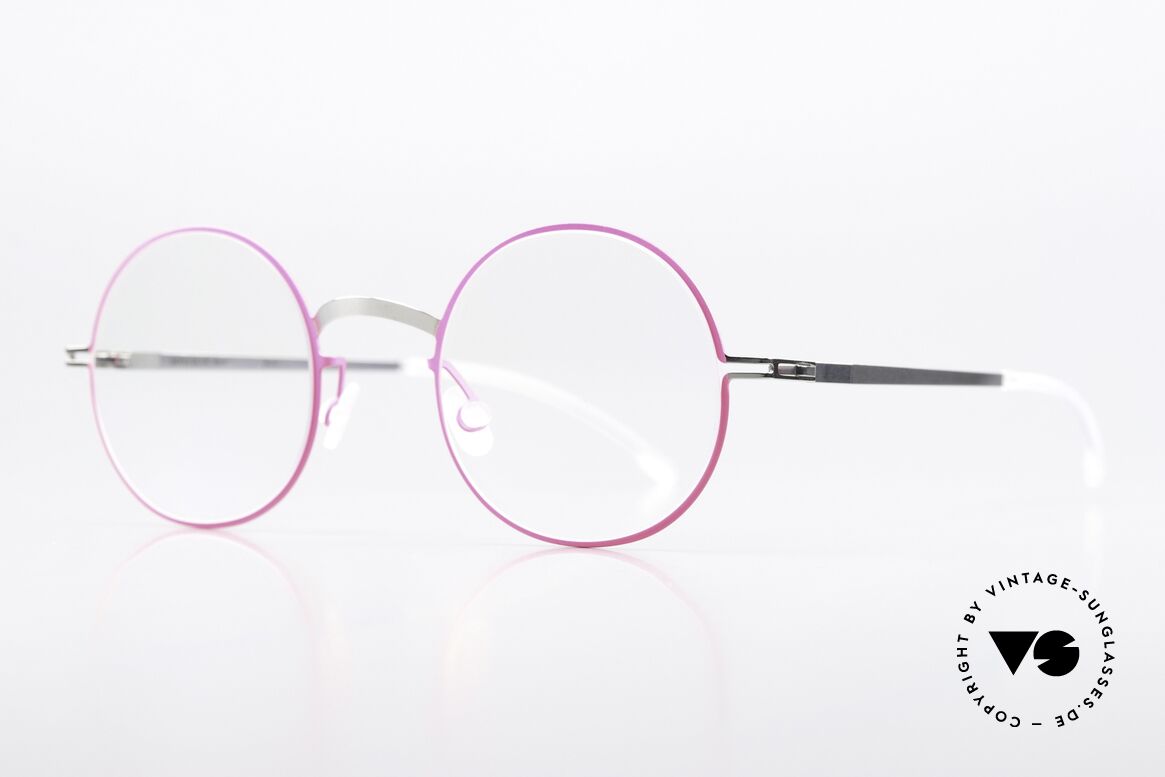 Mykita Sigur Ladies Specs Silver Neon Pink, color is "Silver/Neon Pink": fancy glasses for women, Made for Women