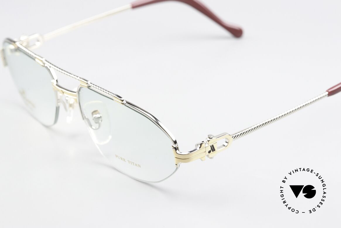 Machiavelli 24-40 80's Frame Gold & Platinum, gold-plated and platinum-plated titanium frame, Made for Men