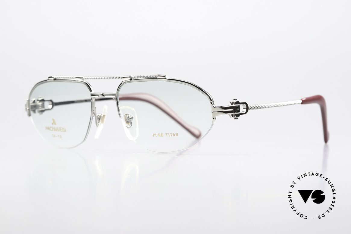 Machiavelli 24-70 80's Frame Platinum Plated, a really eccentric and opulent frame from the 80's, Made for Men