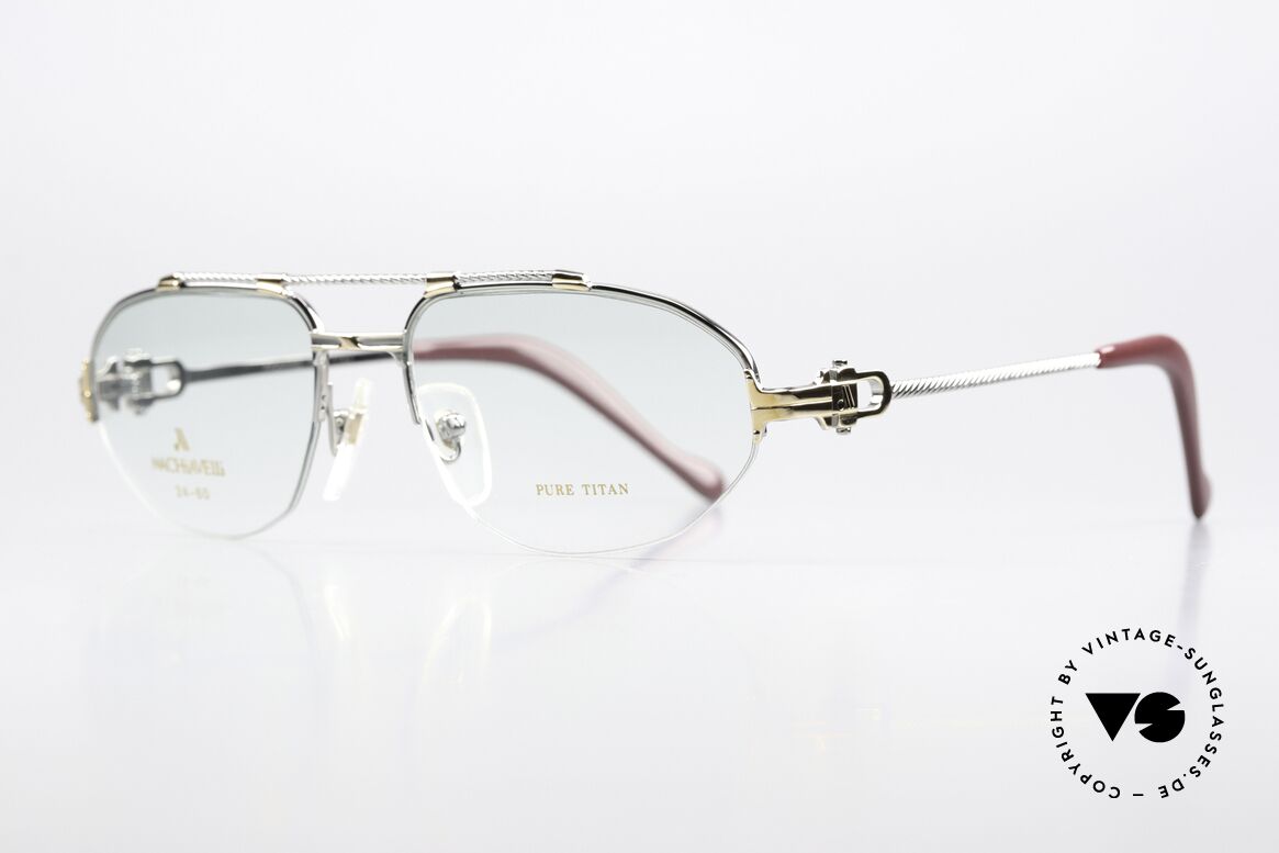 Machiavelli 24-60 80's Frame Palladium Gold, a really eccentric and opulent frame from the 80's, Made for Men