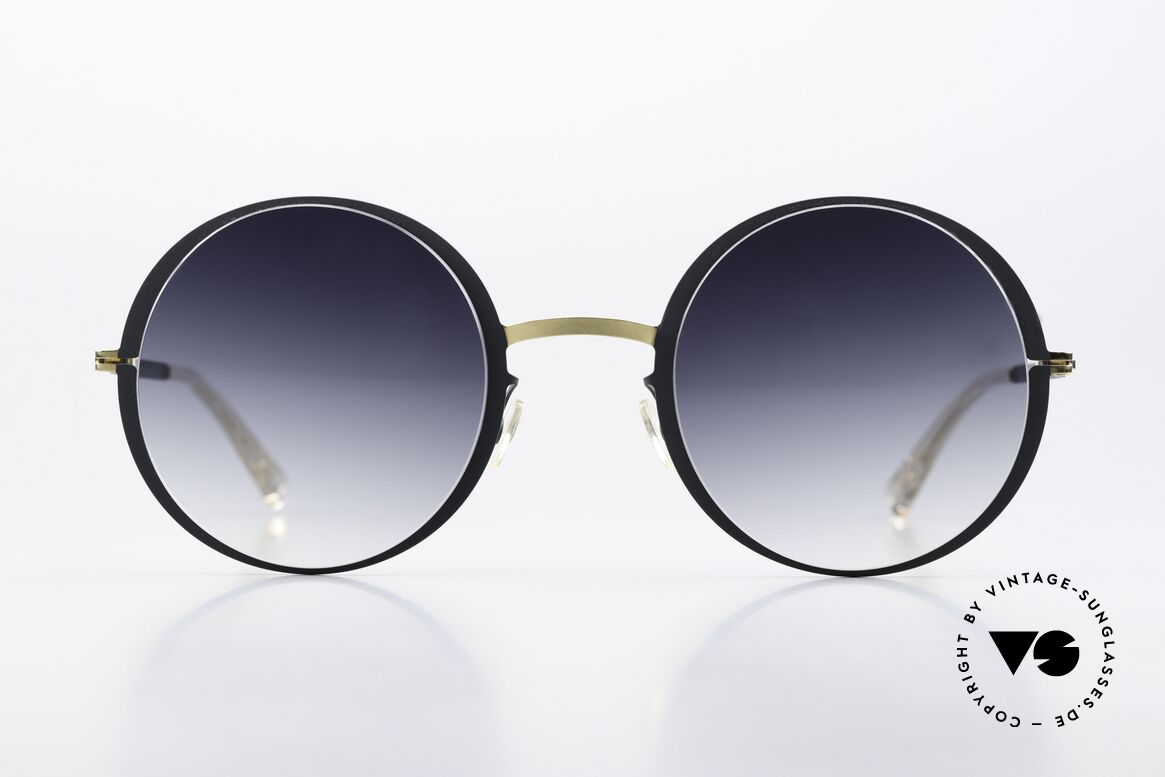 Mykita Joona Gold / Indigo Grey Gradient, round shades, LITE collection (made from 2014-2015), Made for Women