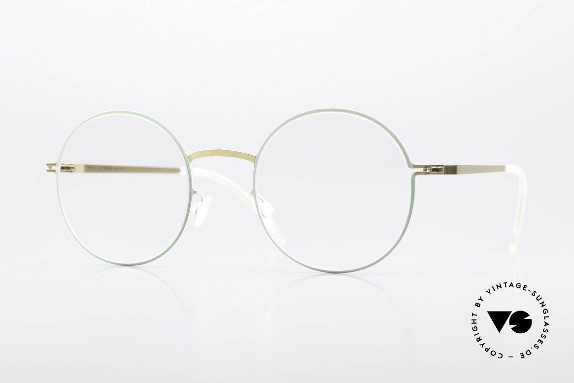 Mykita Pernilla Frame Gold / Aqua Green, Mykita eyeglasses, PERNILLA in size 49-21, color 269, Made for Women