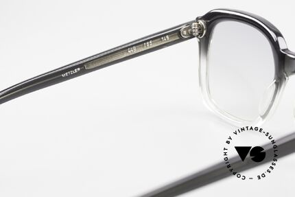 Metzler 449 1970's Original Nerd Glasses, with light gray tinted sun lenses for 100% UV protection, Made for Men