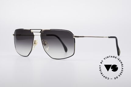 Metzler 0897 80's Gentlemen's Shades, first-class finish (partly dulled black with gold), Made for Men