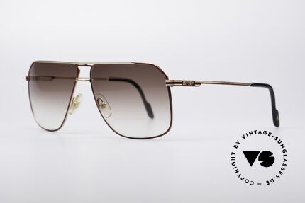 Ferrari F24 80's Men's Vintage Shades, very noble frame finish in a kind of "reddish root-wood', Made for Men