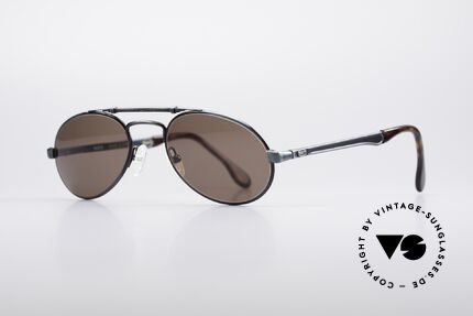 Bugatti 16928 Luxury 80's Shades, frame (brow bar) is shaped like an old leaf spring, Made for Men