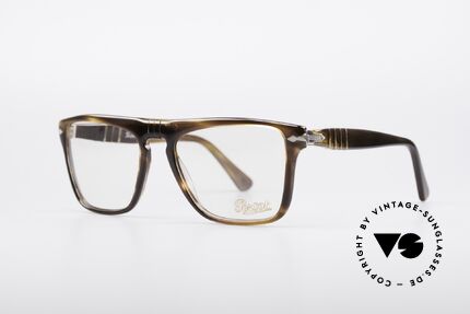 Persol 69165 No Retro 80's Glasses, all flexible frame, due to ingenious Meflecto patent, Made for Men