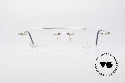 Aigner EA499 Gold Plated Rimless Frame, noble 18kt gold-plated frame; rimless, made in Germany, Made for Men