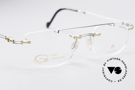 Aigner EA499 Gold Plated Rimless Frame, never worn, NOS (like all our rare 90's Aigner eyeglasses), Made for Men