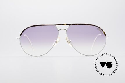 Carrera 5428 Rare Vintage 80's Shades, white / gold frame with a tortoise colored brow bar, Made for Men and Women