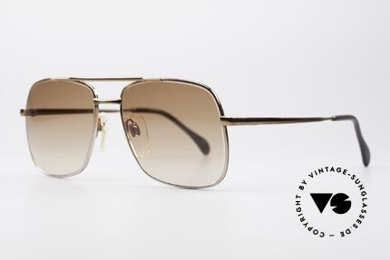 Metzler 7860 80's Gentlemen's Shades, first-class frame finish: bronze-metallic to silver, Made for Men