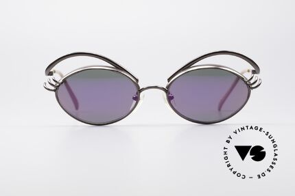 Jean Paul Gaultier 56-6107 Haute Couture Ladies Shades, frame with 'eyebrows and eyelashes' - just fancy !!, Made for Women