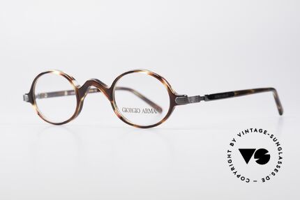 Giorgio Armani 2045 Small Round 90's Eyeglasses, tortoise frame with gunmetal hinges in TOP-quality, Made for Men and Women