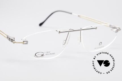 Aigner EA115 Gold Plated Rimless Frame, NO RETRO, but genuine VINTAGE commodity (+ EA case), Made for Men