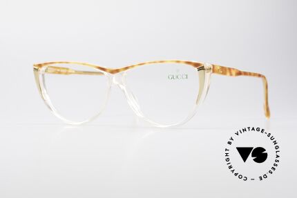 Gucci 2100 Rare Designer Glasses Ladies, vintage 80's eyeglasses by GUCCI with tortoise look, Made for Women