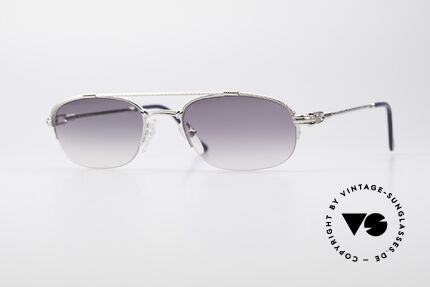 Fred Caravelle Luxury Platinum Sunglasses, rare vintage sunglasses by Fred, Paris from the 1980s, Made for Men