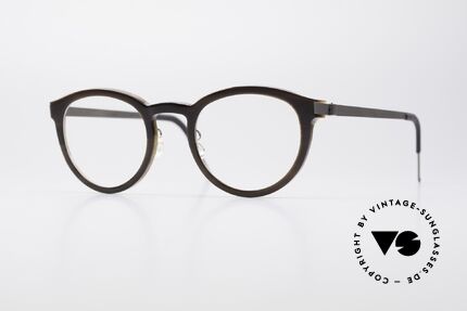 Lindberg 1814 Horn Horn Titan Small Panto Frame, LINDBERG 1814 Horn/Titanium eyeglasses, size 46-21, Made for Men and Women