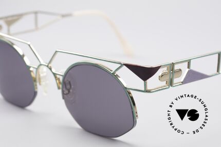 Neostyle Jet 224 Sunglasses Steampunk Shades, green-purple finish & gray sun lenses, 100% UV, Made for Women