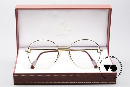 Cartier Round Panto Customized Special Edition, demo lenses are shaped like a 'BAGATELLE' in 55 size, Made for Men