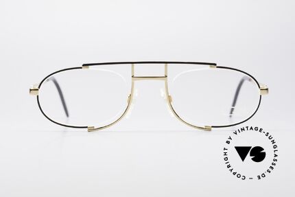 Cazal 753 90's Designer Eyeglass-Frame, extraordinary, semi-rimless frame construction, Made for Men